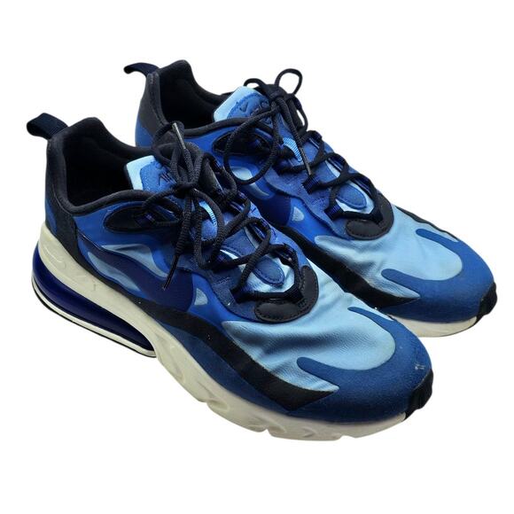 Nike Triple Blue Air Max 270 React Casual Sneakers - Picture 4 of 12